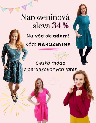 🥳 Sleva 34 % na VŠE skladem!😍 Akce platí jen DNES a ZÍTRA a na e-shopu jsou tyto dva dny dostupné pouze *skladovky*❗️...